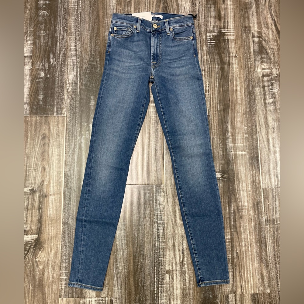 7 For All Mankind Women's Skinny Jeans - Medium Blue Wash